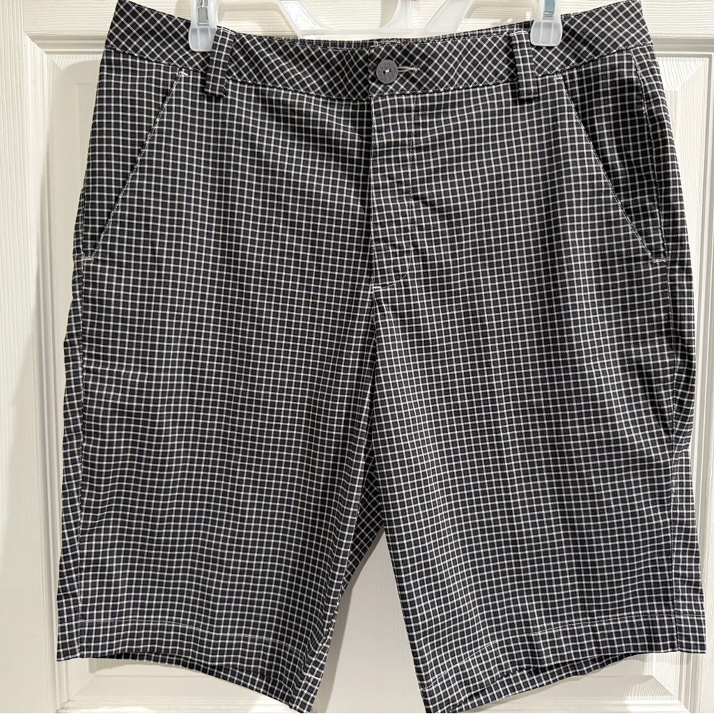 Puma Golf Men's Black and White Grid Pattern Shorts LNWOT